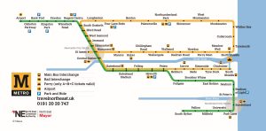 Tyne and Wear Metro Map