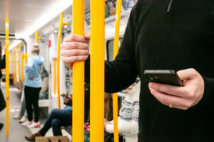 Grab rails on new Metro