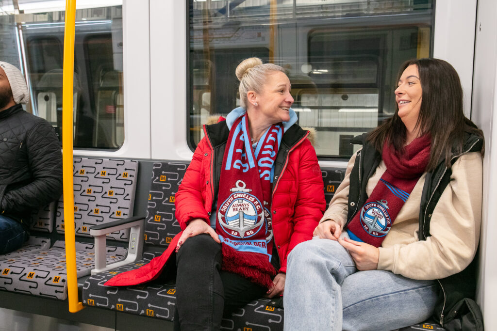 Football fans travelling