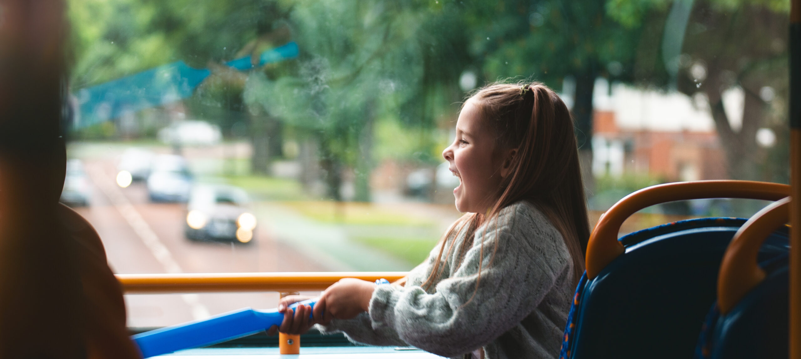 A child on the bus